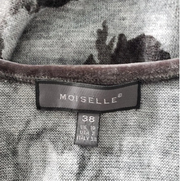 Moiselle Wool blend grey floral cardigan SIZE 2 - Picture 11 of 11